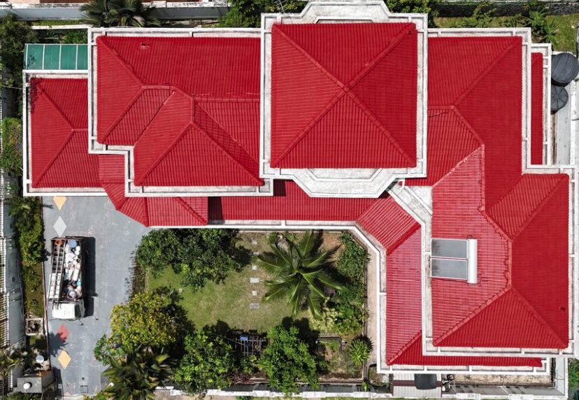 Premium Cromseal roof coating after treatment in Klang Valley