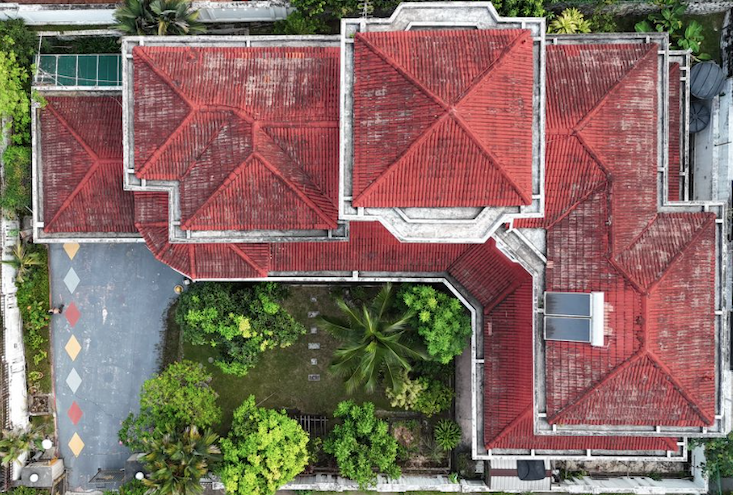 Roof coating before treatment in Subang Jaya